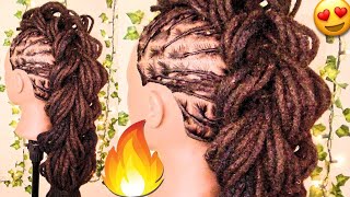 Loc Style Tutorial #24 | 3 Strand Pull-Through Braid On LOCS | Trending Summer Hairstyle for LOCS