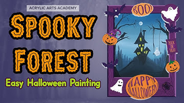 How to Paint a Ghost and Crow | Easy Spooky Acrylic Painting Tutorial for Beginners