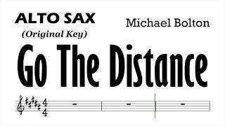 Go The Distance Alto Sax Orig Sheet Music Backing Track Play Along Partitura