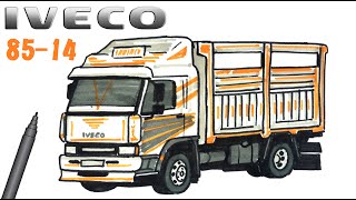 Easy Drawing Iveco 8514 Truck I Kolay Iveco 8514 Kamyonet Çizimi I Tır Nasıl Çizilir?