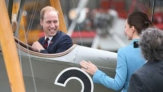 Royal Tour Duke Of Cambridge Plays Fighter Ace As Duchess Looks On