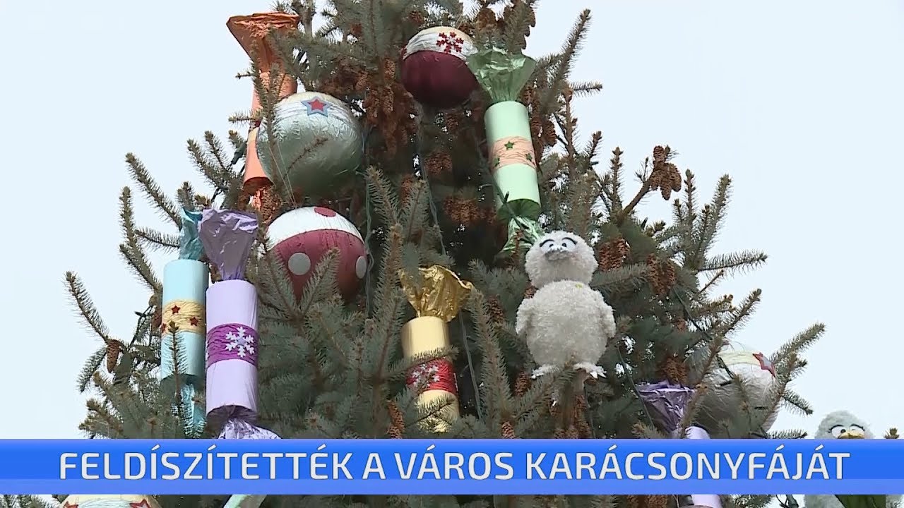 Feldíszítették Cegléd város karácsonyfáját