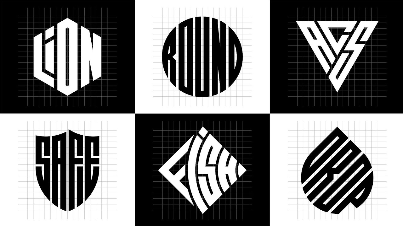 grid logo design method in CorelDraw how to create initials grid logo ...