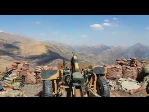 PKK hedeflerine topçu atışları Ertüş Tepe | PKK targets for artillery fire continues in Cukurca