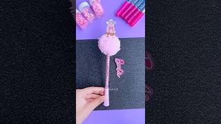 DIY Barbie pen  #shorts #tonniartandcraft #youtubeshorts #love #art #craft