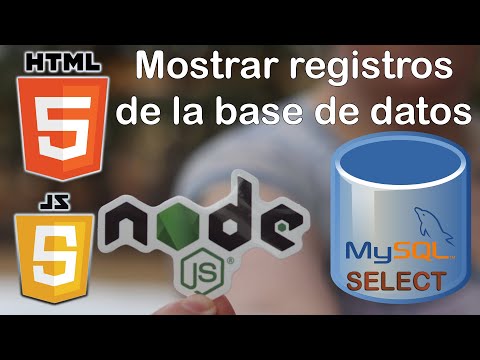 Video: ¿Cómo ejecuto una consulta de node js en mysql?