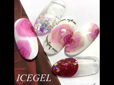 Icegelマーブルリキッド 薔薇の描き方 Youtube
