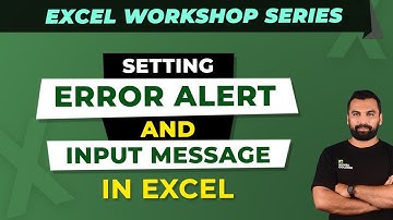 How to Customize Error Messages in Data Validation ? || Excel Workshop Series