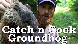 Catch n Cook Clean Groundhog | EATING THE SKIN?!? | The Wilderness Living Challenge 2017 | S02E03