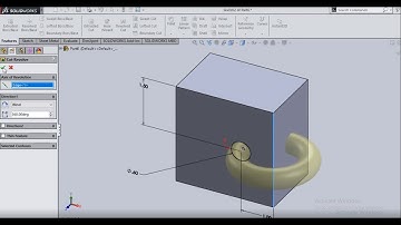 Solidworks tutorial : how to use revolved cut