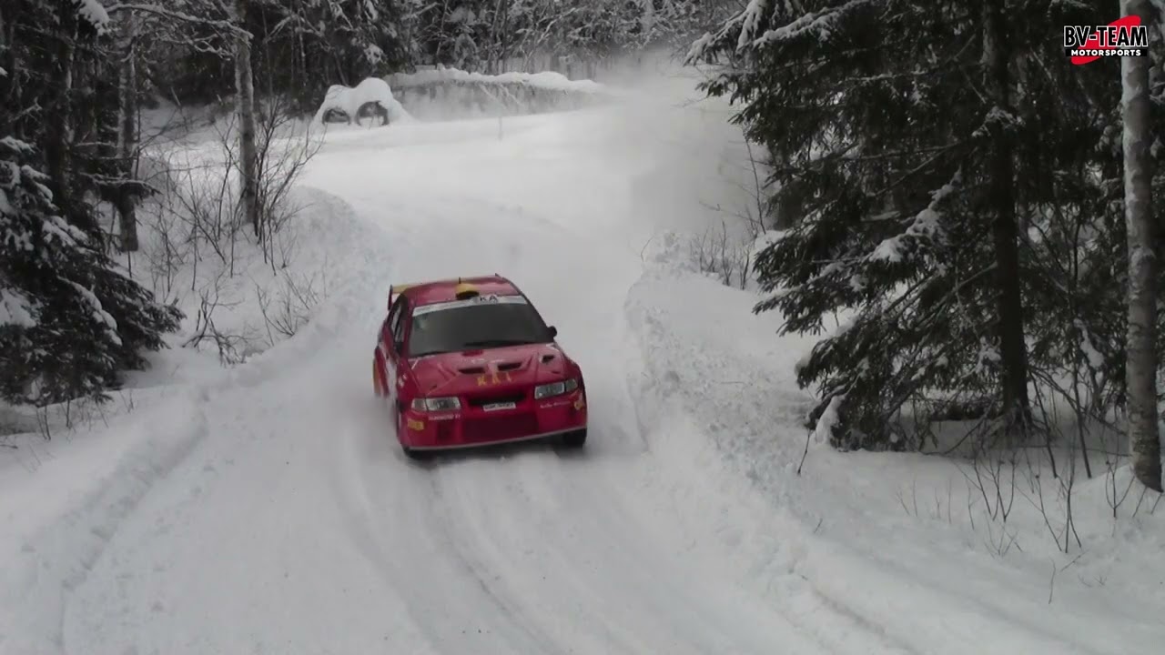 Kai ja Ida Hyttinen Kontiolahti-Rallisa 11.2.2023