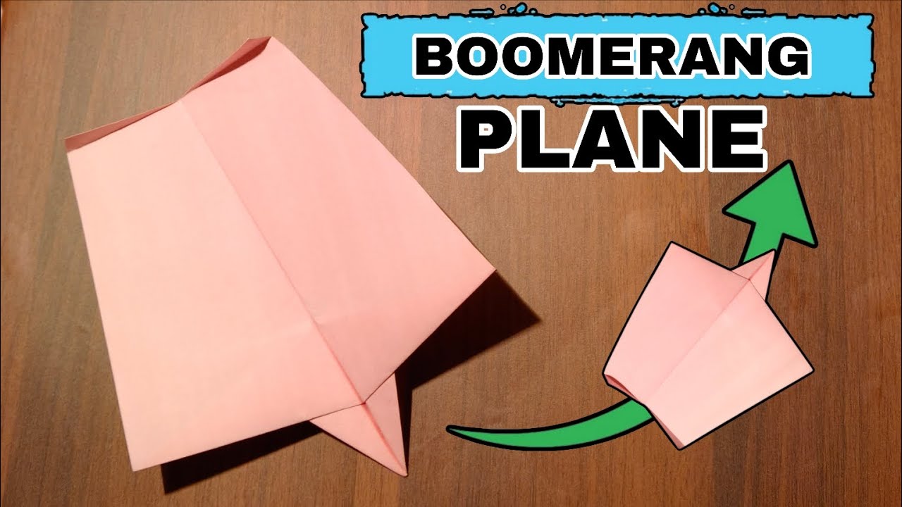 Amazing Paper Plane that flies back to you | Easy Origami Boomerang