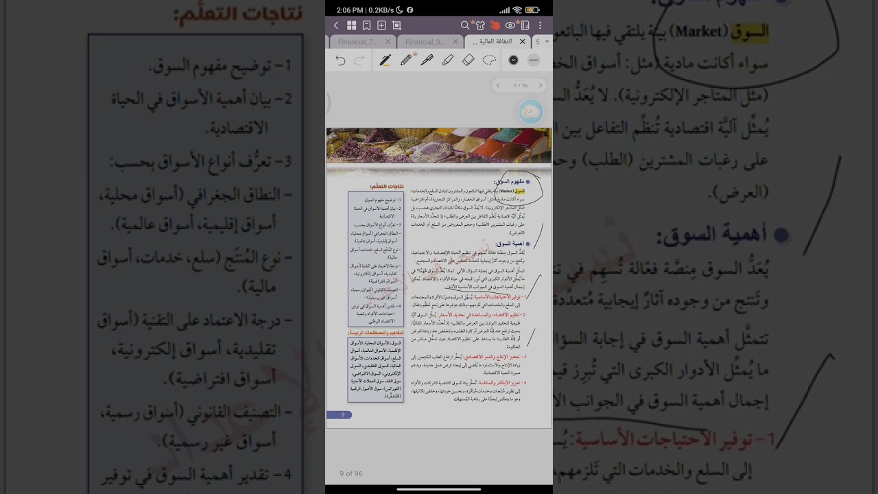 الثقافة المالية للصف الحادي عشر الفصل الثاني الاسواق الجزء الاول