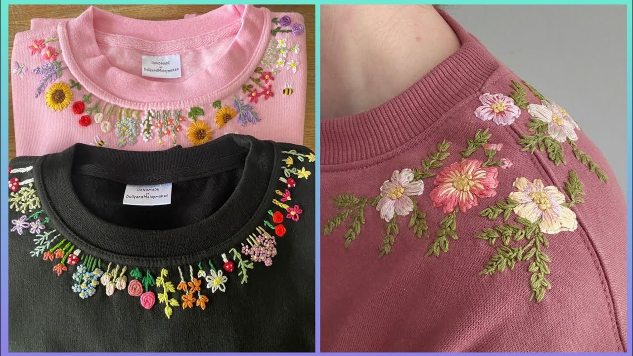 Hand Embroidered Design & Patterns For Women's Dresses 2026/T-shirt Embroidery
