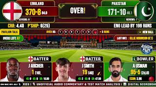 Pakistan vs England | 1st Test - Day 3 | Unofficial Commentary & Live Score Analysis | PAK vs ENG