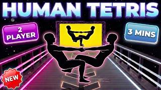 Only 1% Of Duos Can Pass Level 3! 👯‍♂️ Human Tetris Challenge (99% of Couples Fail)