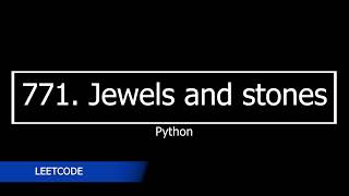 771. Jewels and stones with Python | Leetcode question with Python | Hindi and English #youtube