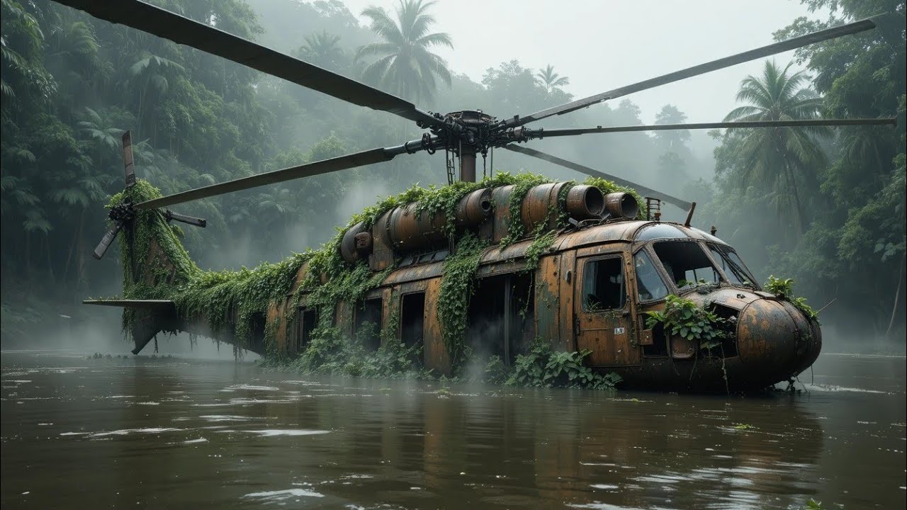 Abandoned in a Jungle River for Decades The Forgotten Helicopter's Impossible Restoration