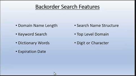 Expiring Domain Name Backorder Tool