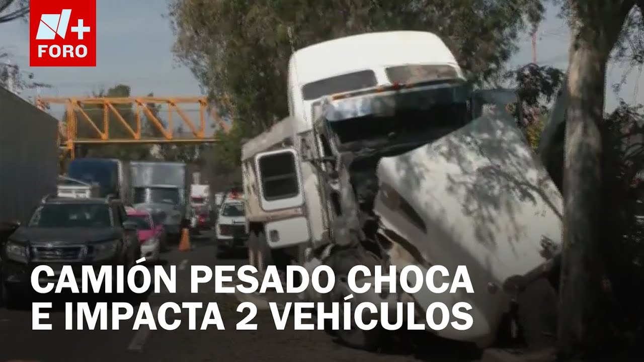 Choque múltiple en Lechería-Texcoco: Combi cierra el paso a tráiler