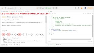 LEETCODE 2487:REMOVE NODES FROM LINKEDLIST