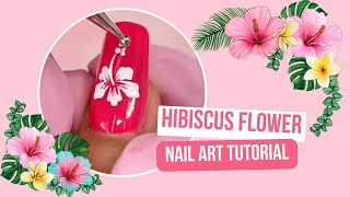 🌺 Hibiscus Flower Art Nail Tutorial 🌺 screenshot 1