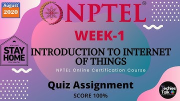 NPTEL Introduction to Internet of Things Week 1 Quiz Assignment Solutions || August 2020 || Swayam