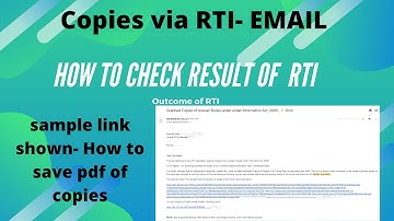 How to check Result of RTI Copies | Save pdf of copies | RTI Copies sample link