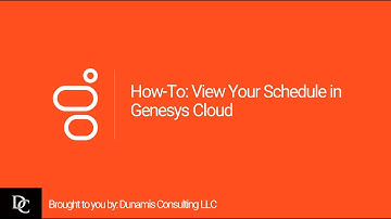 How-To: View Your Schedule in Genesys Cloud