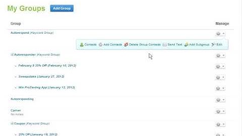 How to setup SMS groups (help video by ProTexting)