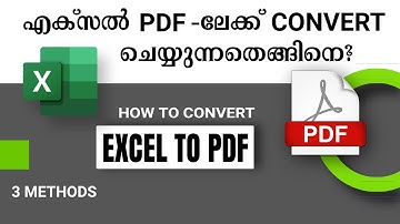 How to PROPERLY Convert Excel to PDF - Malayalam | Excel to PDF