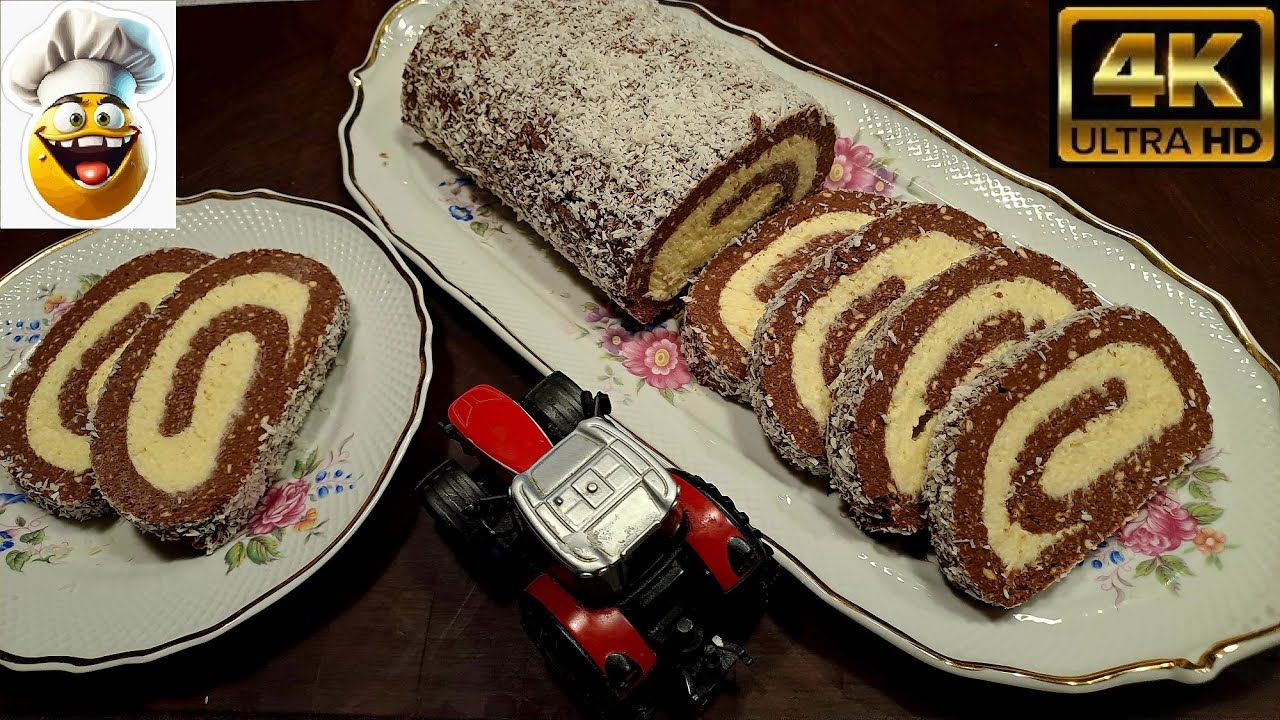 Melegben nem sütünk! Mésziféle ünnepi kókuszos keksztekercs DE főzött vajas krémmel és ízesebben 🥳