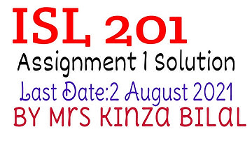ISl201 Assignment Solution Spring 2021|Education World