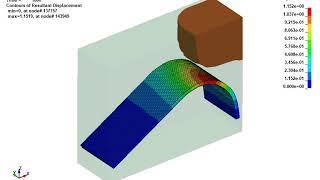 LS-DYNA Examples - Composite honeycomb sandwich panel