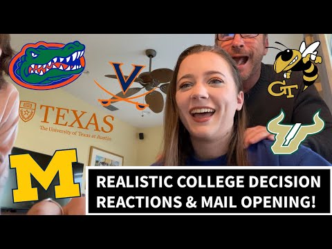 Realistic College Decision Reactions & Mail (USF, UF, UVA, GT, UM, UT Austin)