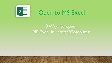 3 Ways to open MS excel  in one minute | open ms excel in laptop/computer