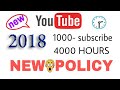 Youtube new policy 2018