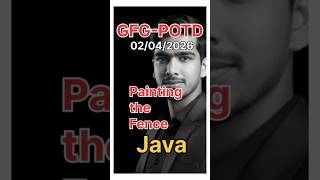 Painting the Fence | GFG-POTD | 02/04/2026 | Java Solution |#coding #gfg #trending