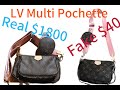 Louis Vuitton Multi Pochette Accessoires $1800 REAL vs $40 FAKE Legit Check