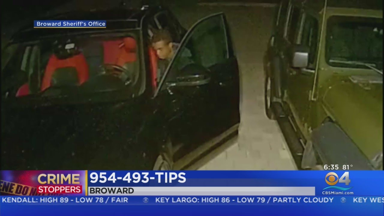 Broward Vehicle Burglary Caught On Camera - YouTube