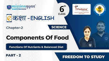 Science Class 6th Chapter 2 | Components Of Food | Class 6 Science Chapter 2 | Part 02