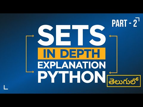 Master all non-mathematical set operations in Python | Set Operations in Python Telugu | video-23