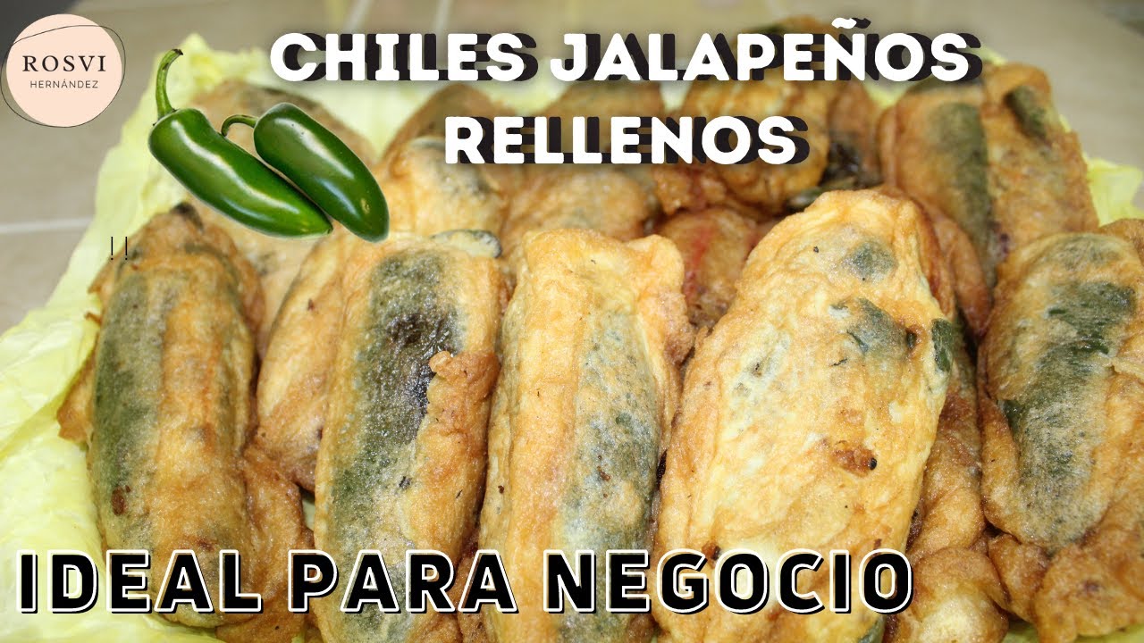 CHILES JALAPEÑOS RELLENOS ESTILO VERACRUZ P/NEGOCIO RECETA CASERA FACIL Y DELICIOSA ROSVI