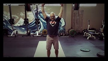 Power clean, 2 front squat, split jerk weightlifting complex.