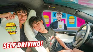 Letting our Tesla DECIDE what we EAT for 24 Hours! (SELF DRIVE)