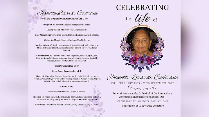 In Loving Memory of Jeanette Lizardi-Cochrane