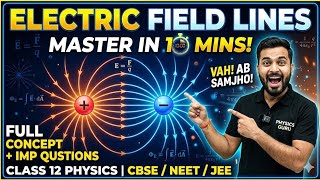 ⚡ Electric Field Lines Explained 🔥 | Class 12 Physics Full Chapte ||Arun Prajapati||