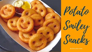 Easy Quick Homemade potato smiley recipe | Mccain smiles| how to make potato smiles recipe | snacks