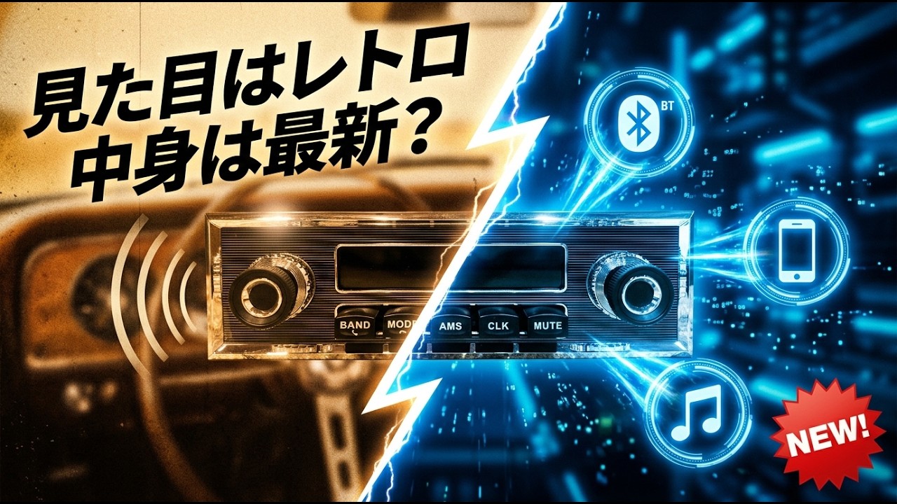 旧車】クラシックカー好き必見！見た目も中身も最高なカーオーディオ