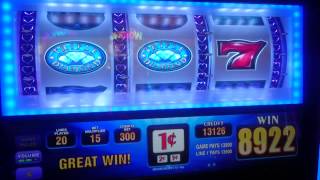 Triple Diamond Penny Slot Machine *Max Bet* *Big Win* *Line Hit*